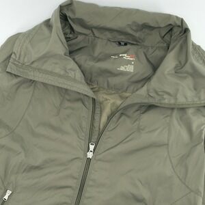 RLX Ralph Lauren Women Olive Green Nylon Lightweight Vest Full Zip‎ Mock Neck M